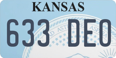 KS license plate 633DEO