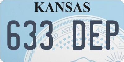 KS license plate 633DEP