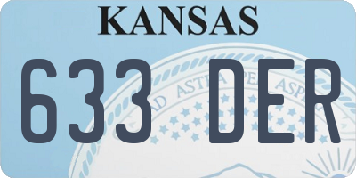 KS license plate 633DER
