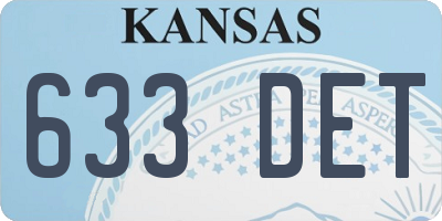 KS license plate 633DET