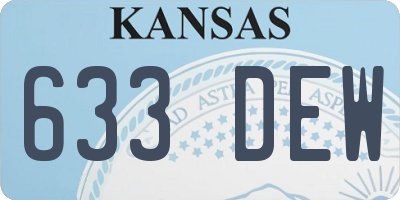 KS license plate 633DEW