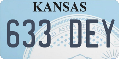 KS license plate 633DEY