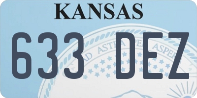 KS license plate 633DEZ