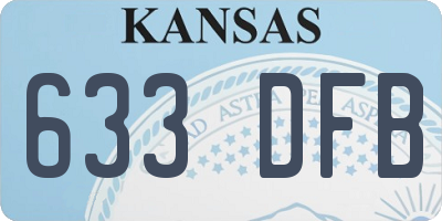 KS license plate 633DFB