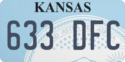 KS license plate 633DFC