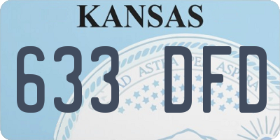 KS license plate 633DFD