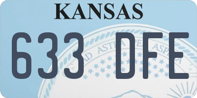 KS license plate 633DFE
