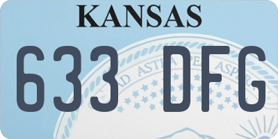 KS license plate 633DFG