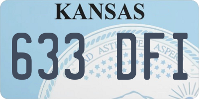 KS license plate 633DFI