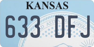 KS license plate 633DFJ