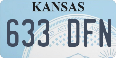 KS license plate 633DFN