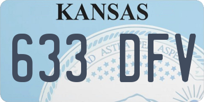 KS license plate 633DFV