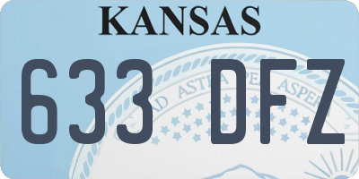 KS license plate 633DFZ