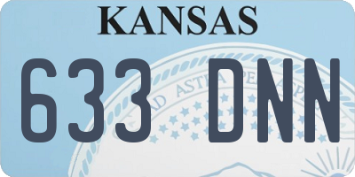 KS license plate 633DNN