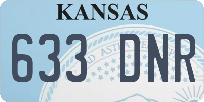 KS license plate 633DNR