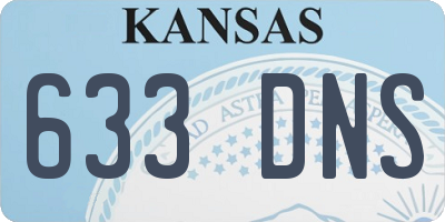 KS license plate 633DNS