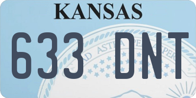 KS license plate 633DNT