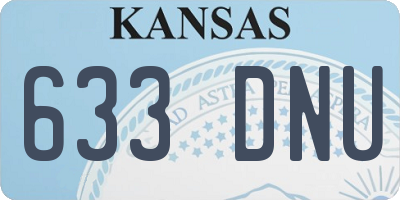 KS license plate 633DNU