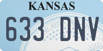 KS license plate 633DNV