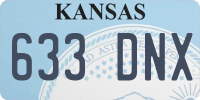 KS license plate 633DNX