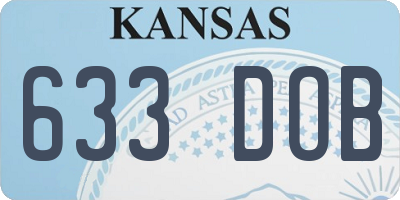 KS license plate 633DOB