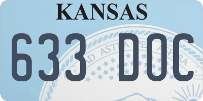 KS license plate 633DOC
