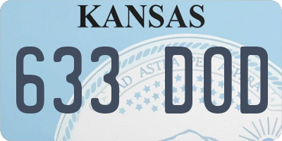 KS license plate 633DOD