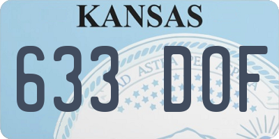 KS license plate 633DOF