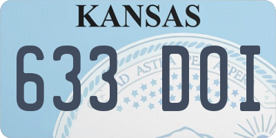 KS license plate 633DOI