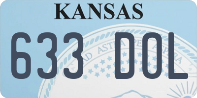 KS license plate 633DOL