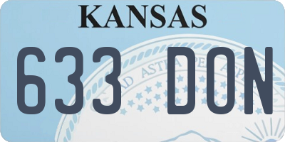 KS license plate 633DON
