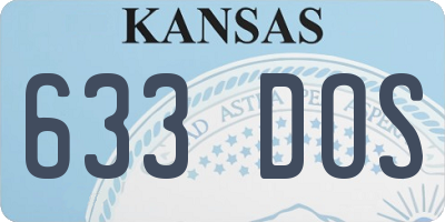 KS license plate 633DOS