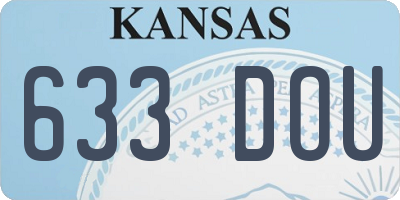 KS license plate 633DOU
