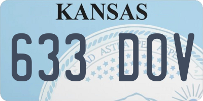KS license plate 633DOV