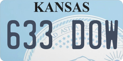 KS license plate 633DOW