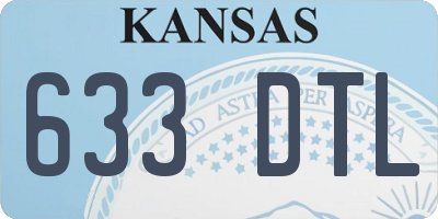 KS license plate 633DTL