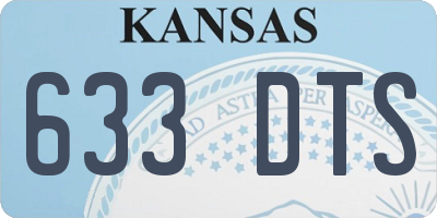 KS license plate 633DTS