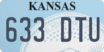 KS license plate 633DTU