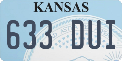 KS license plate 633DUI