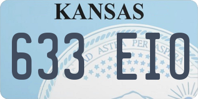 KS license plate 633EIO
