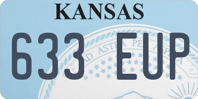 KS license plate 633EUP