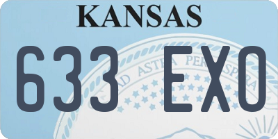 KS license plate 633EXO