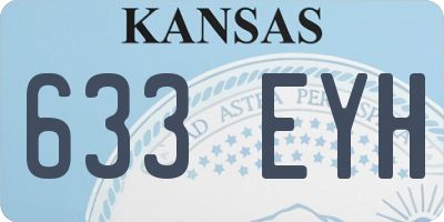 KS license plate 633EYH