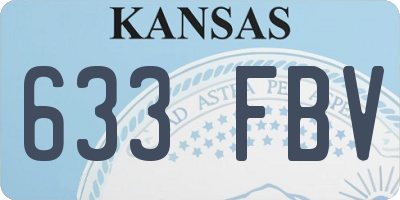 KS license plate 633FBV
