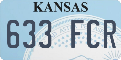 KS license plate 633FCR