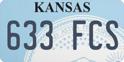 KS license plate 633FCS
