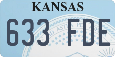 KS license plate 633FDE