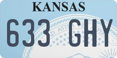 KS license plate 633GHY