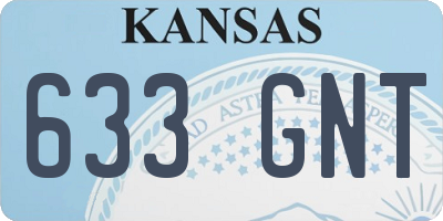 KS license plate 633GNT