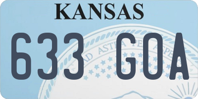 KS license plate 633GOA